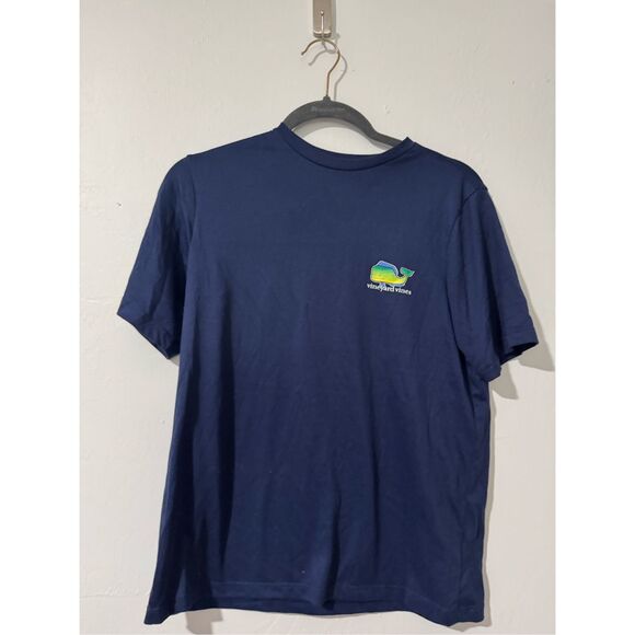 Vineyard Vines performance blue tee whale boys XL youth - Picture 1 of 6